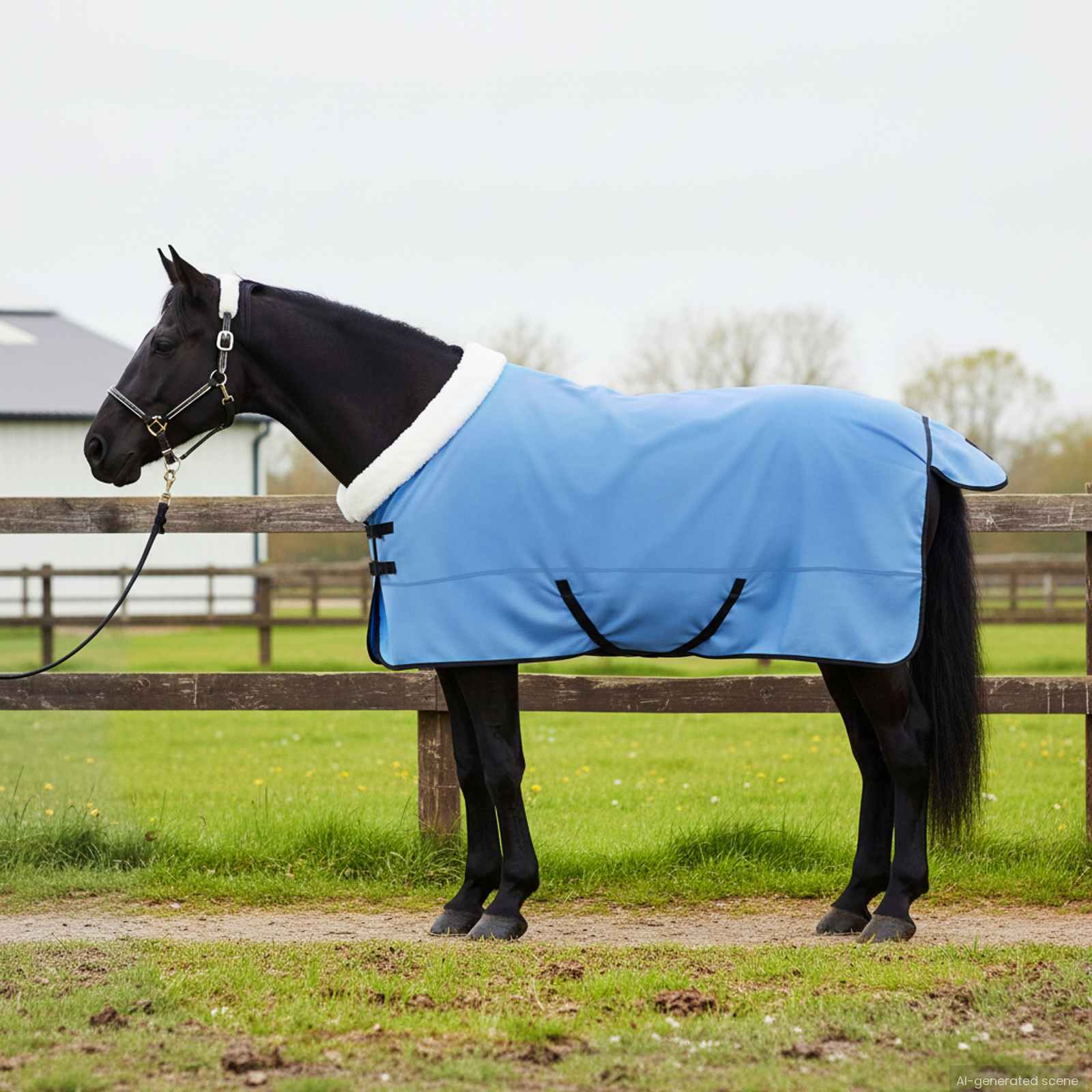 Paardendeken Volledige Aqua 165 cm Polar fleece