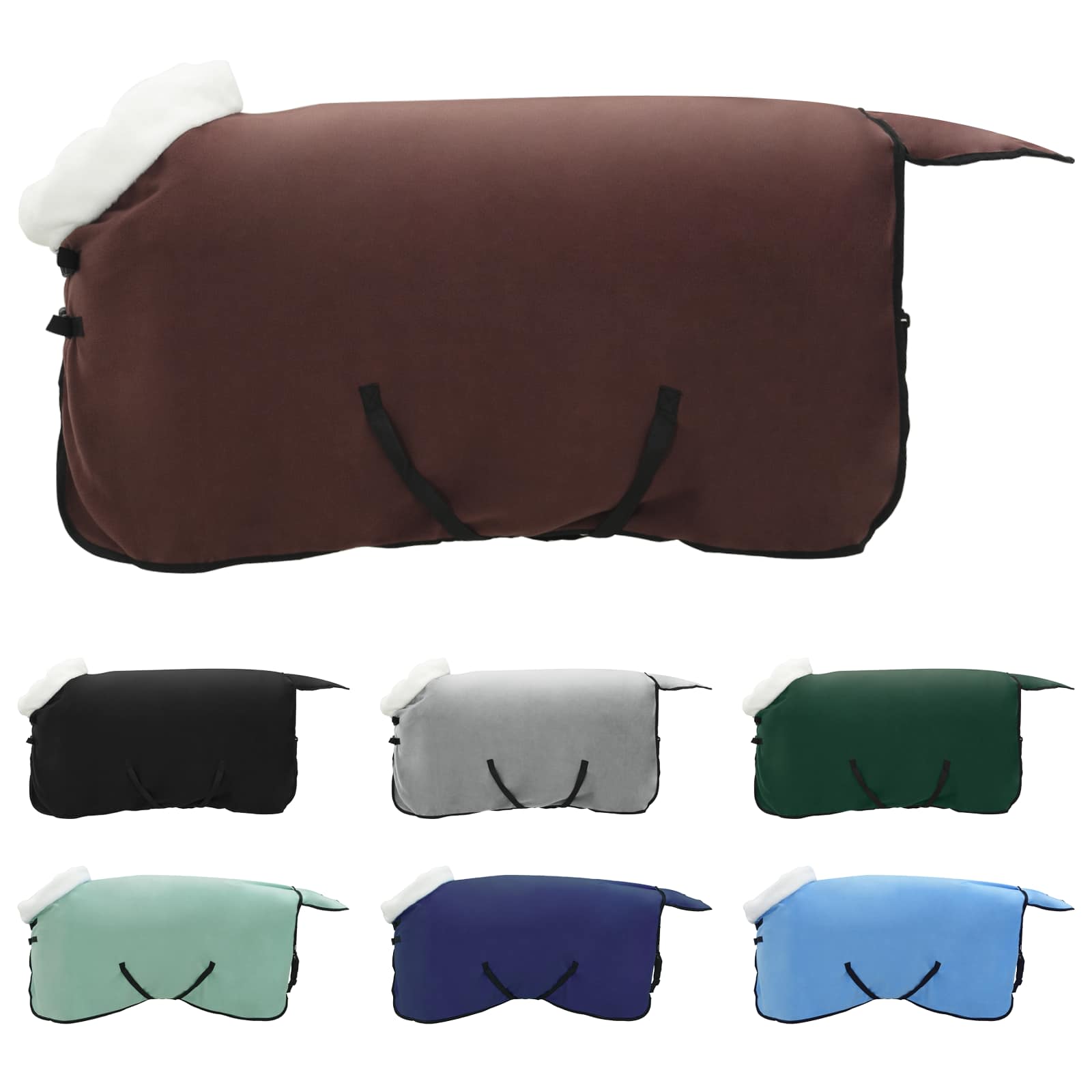Paardendeken Volledig Donkerbruin 115 cm Polar fleece