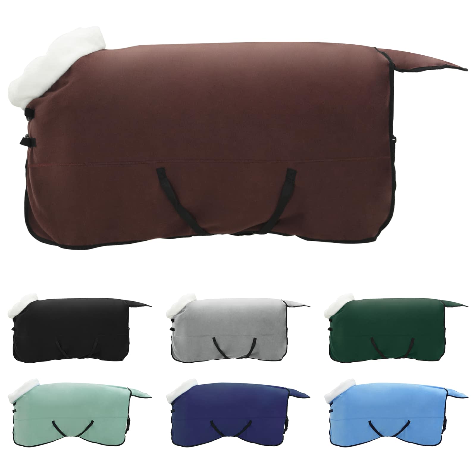 Paardendeken Volledig Donkerbruin 145 cm Polar fleece
