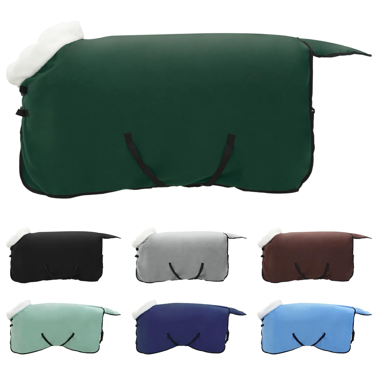 Paardendeken Volledig Donkergroen 95 cm Polar fleece