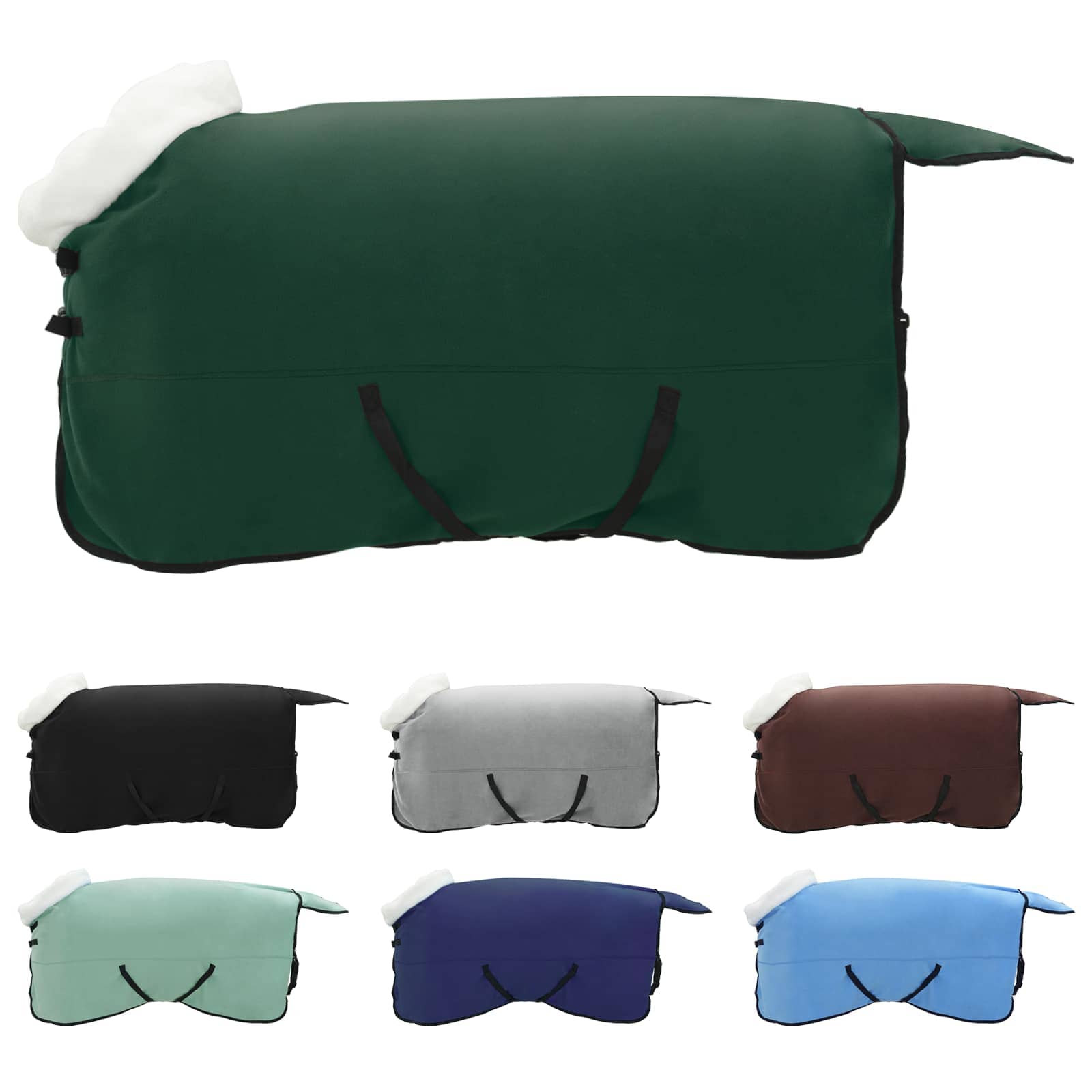 Paardendeken Volledig Donkergroen 125 cm Polar fleece