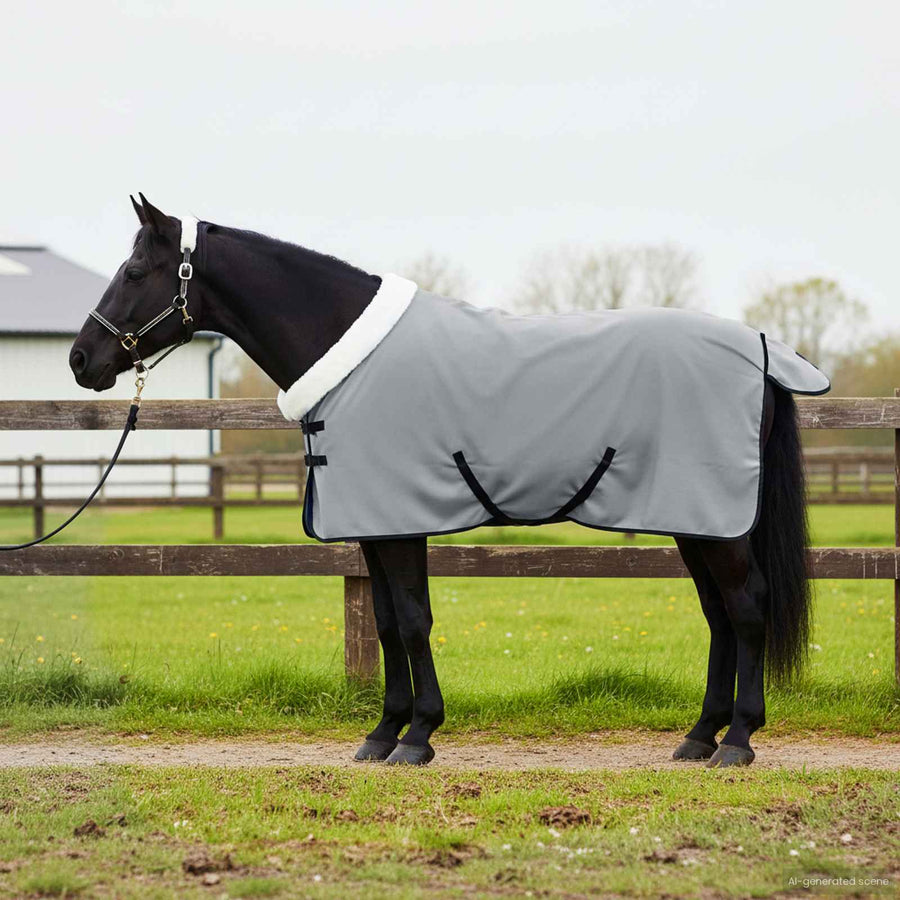 Paardendeken Volledig Donkergroen 85 cm Polar fleece