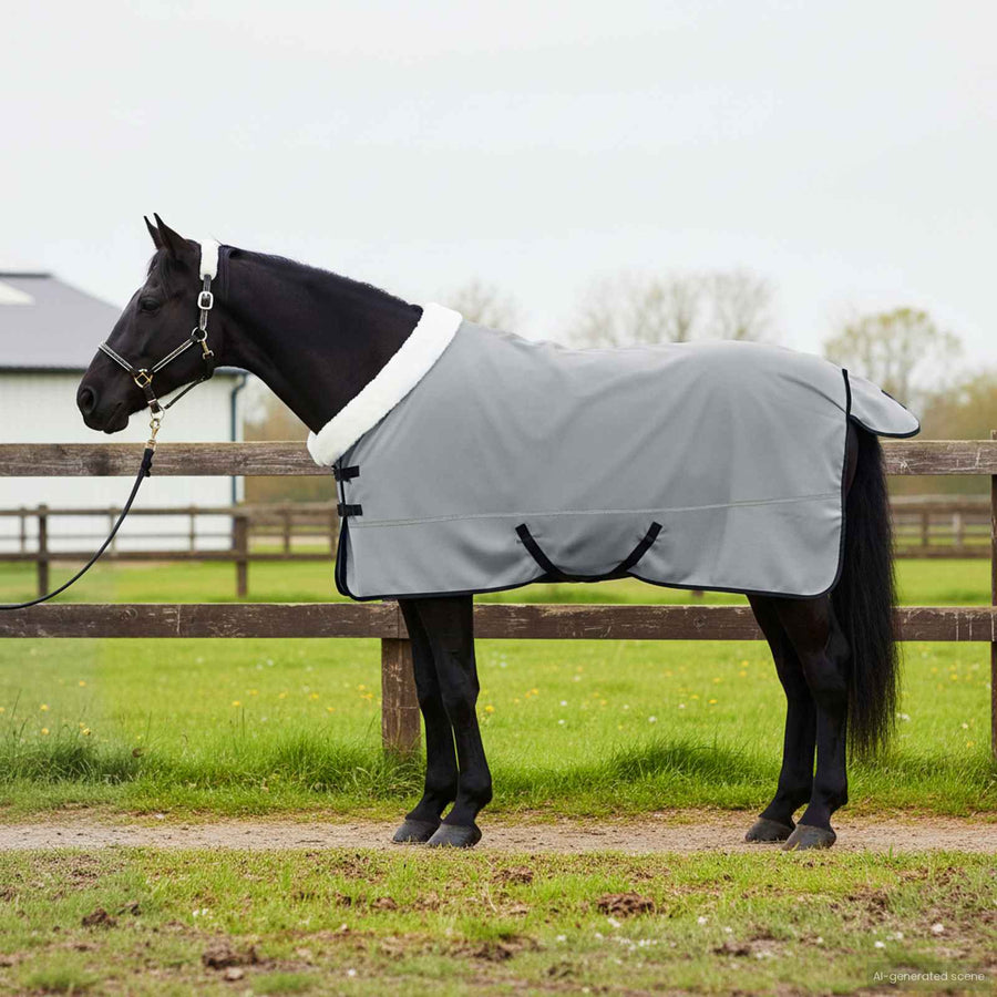 Paardendeken Volledig Donkergroen 155 cm Polar fleece