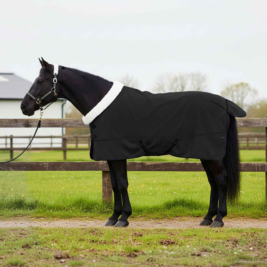 Paardendeken Zwart 135 cm Polar fleece