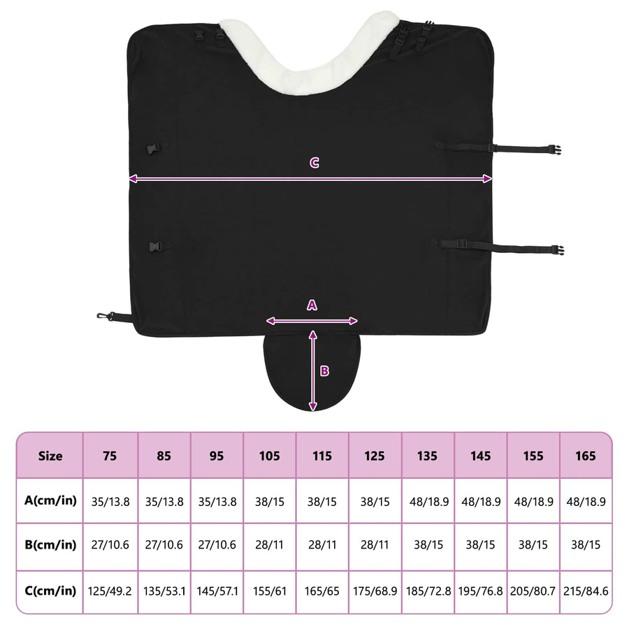 Paardendeken Zwart 135 cm Polar fleece