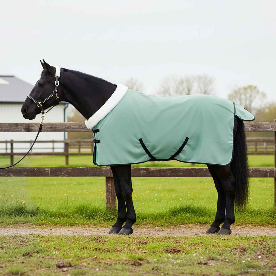 Paardendeken Volledig Donkergroen 75 cm Polar fleece