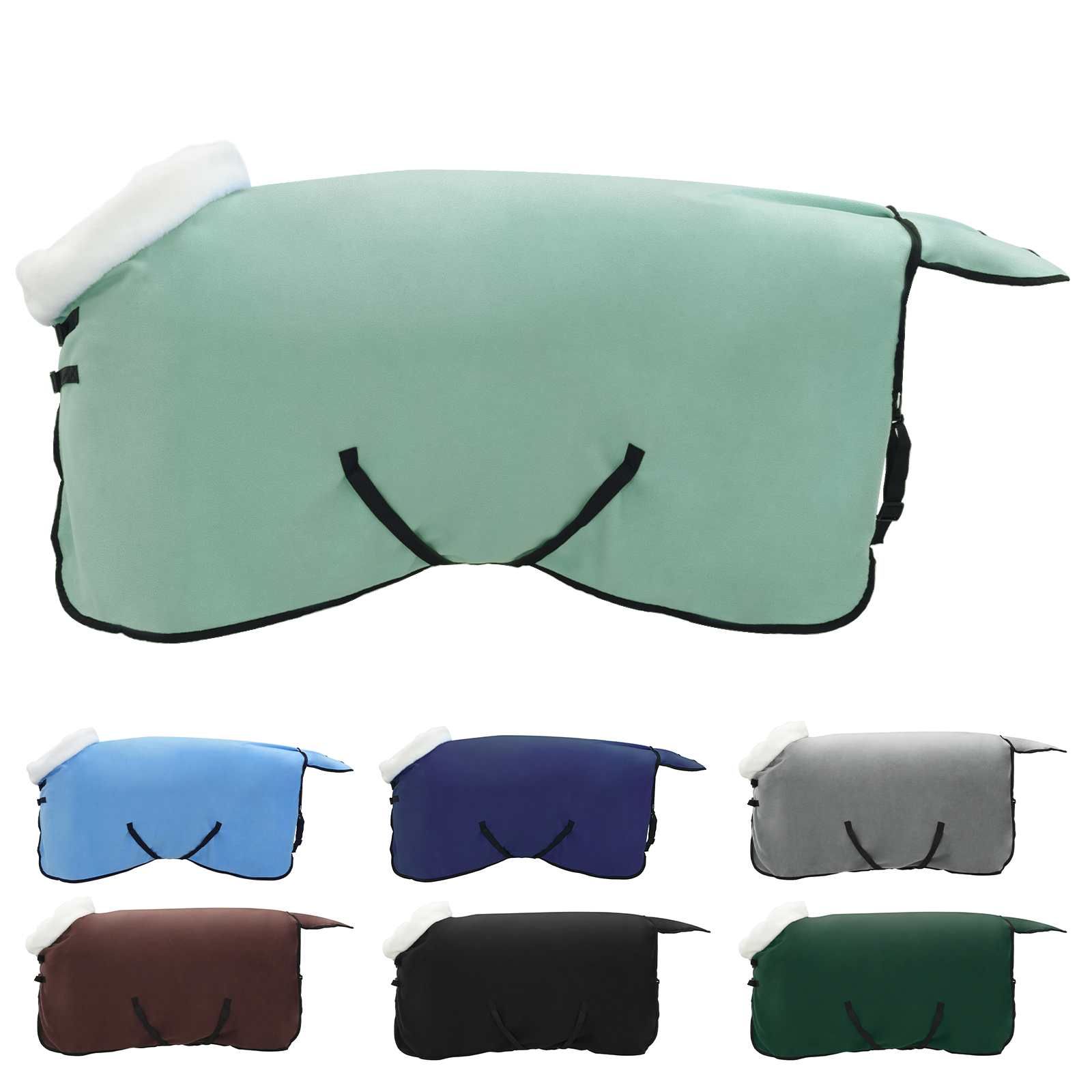 Paardendeken Volledig Donkergroen 85 cm Polar fleece