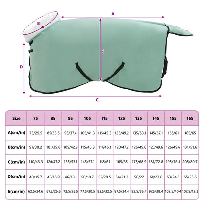Paardendeken Volledig Donkergroen 85 cm Polar fleece