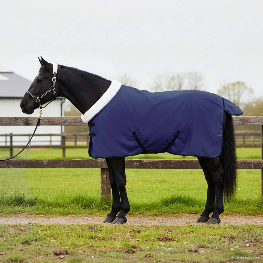 Paardendeken Marineblauw 115 cm Polar fleece