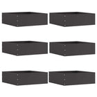 Garden Edging 6 pcs Black 40 x 40 x 13 cm Steel