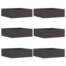 Tuinrand 6 pcs Zwart 40 x 40 x 13 cm Staal