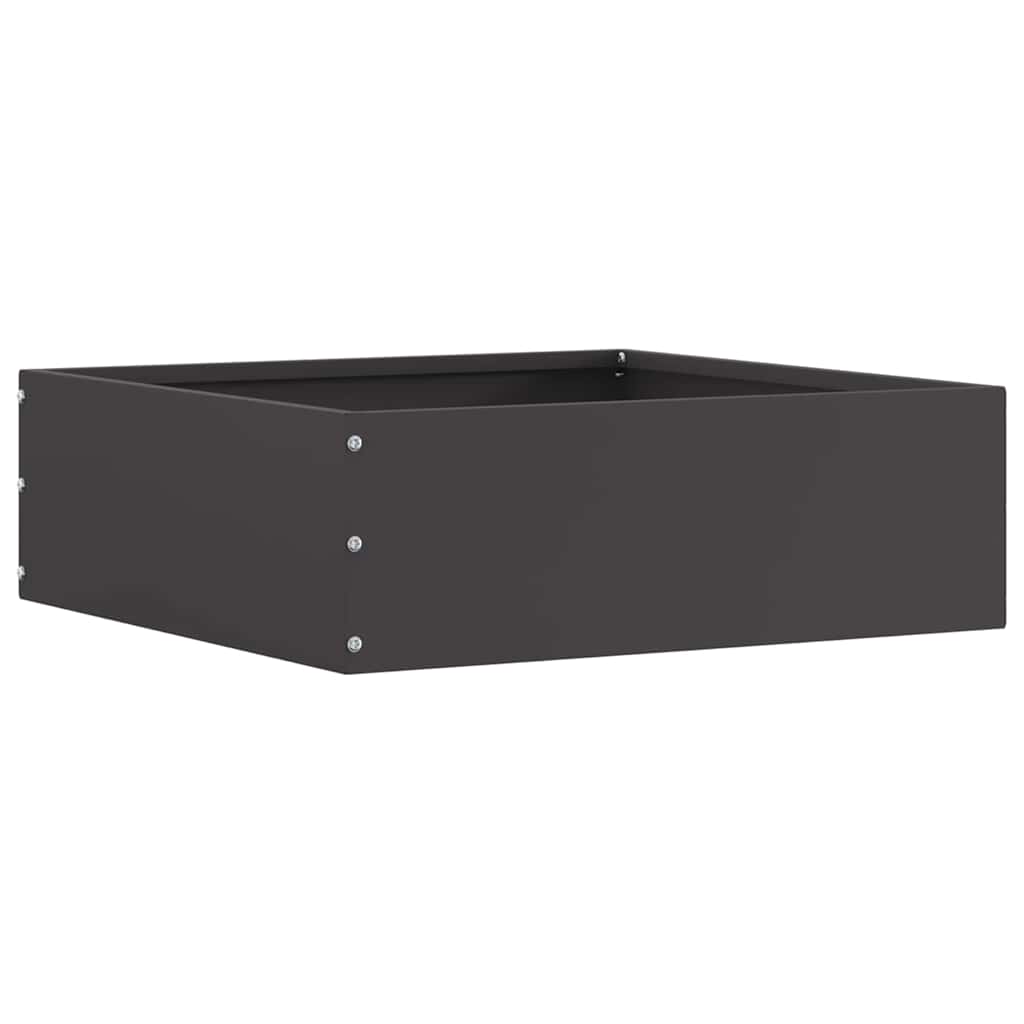 Tuinrand 6 pcs Zwart 40 x 40 x 13 cm Staal