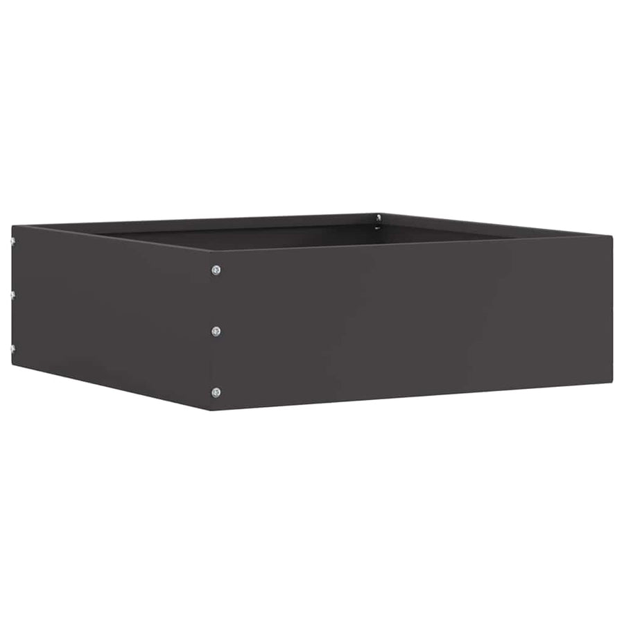 Tuinrand 6 pcs Zwart 40 x 40 x 13 cm Staal