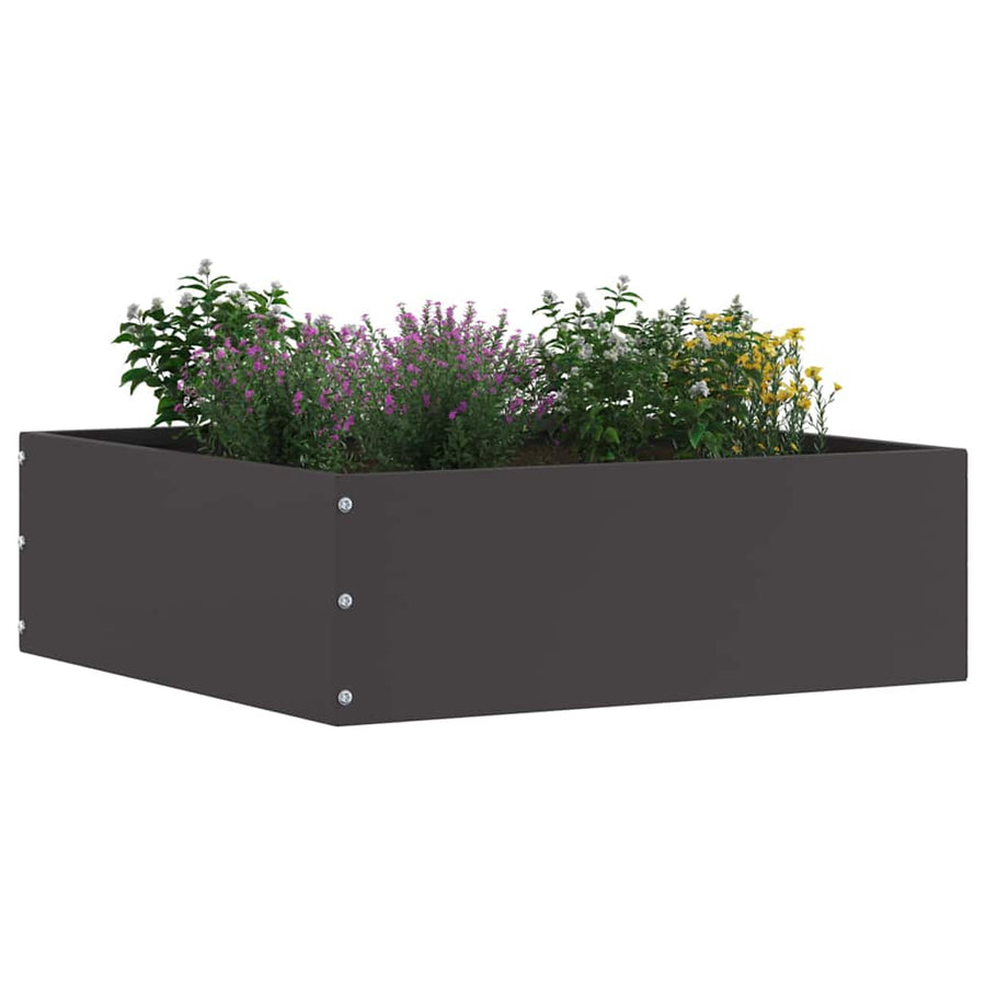Tuinrand 6 pcs Zwart 40 x 40 x 13 cm Staal