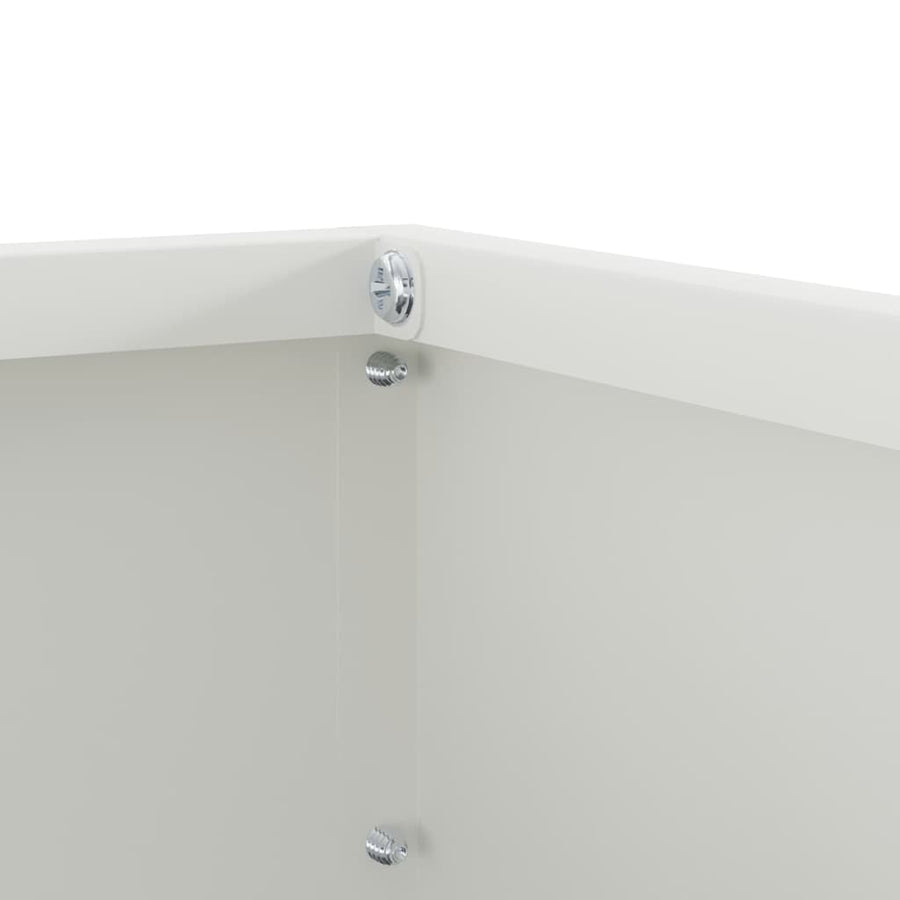 Tuinrand Wit 40 x 40 x 13 cm Staal