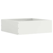 Tuinrand 40x40x13 cm staal wit