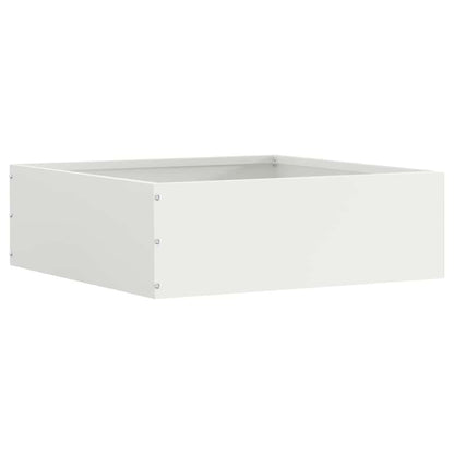 Tuinrand Wit 40 x 40 x 13 cm Staal