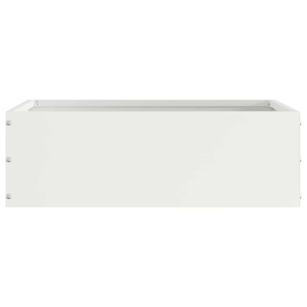 Tuinrand Wit 40 x 40 x 13 cm Staal