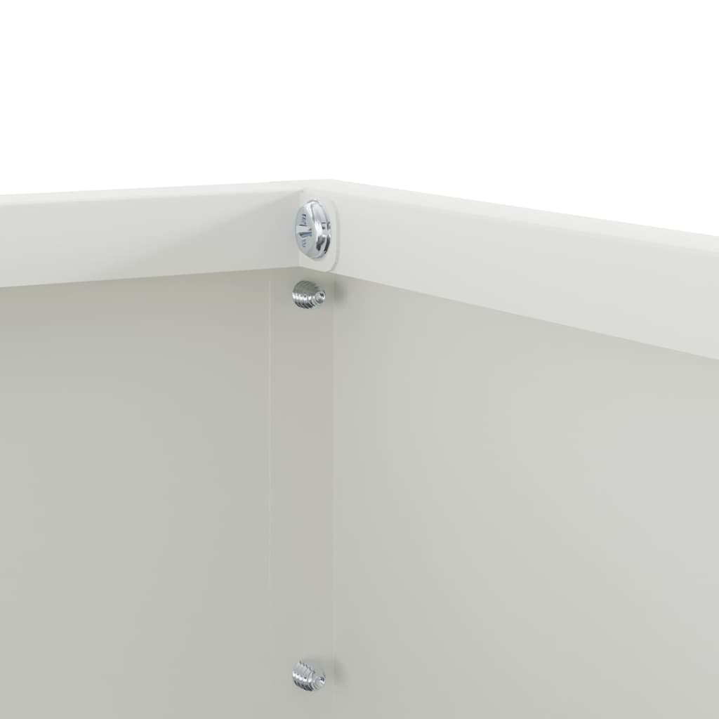 Tuinrand 6 pcs Wit 40 x 40 x 13 cm Staal