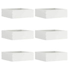 Tuinrand staal wit 40x40x13 cm 6 stuks