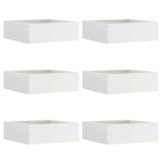 Tuinrand staal wit 40x40x13 cm 6 stuks