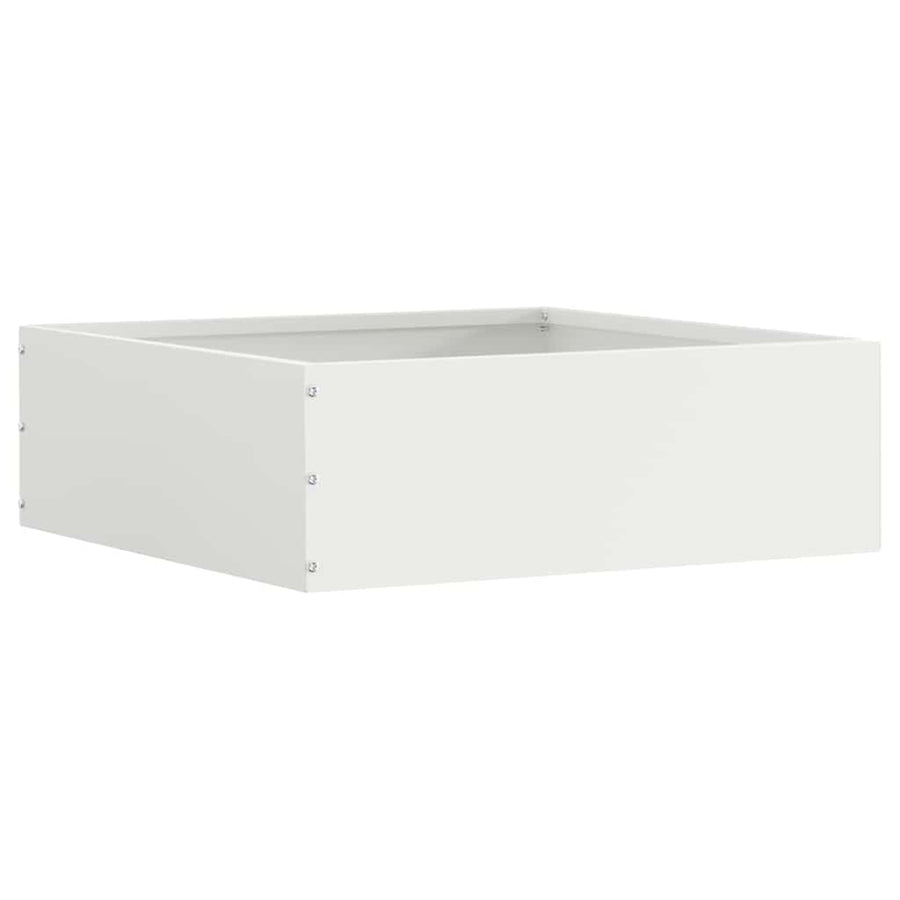 Tuinrand 6 pcs Wit 40 x 40 x 13 cm Staal