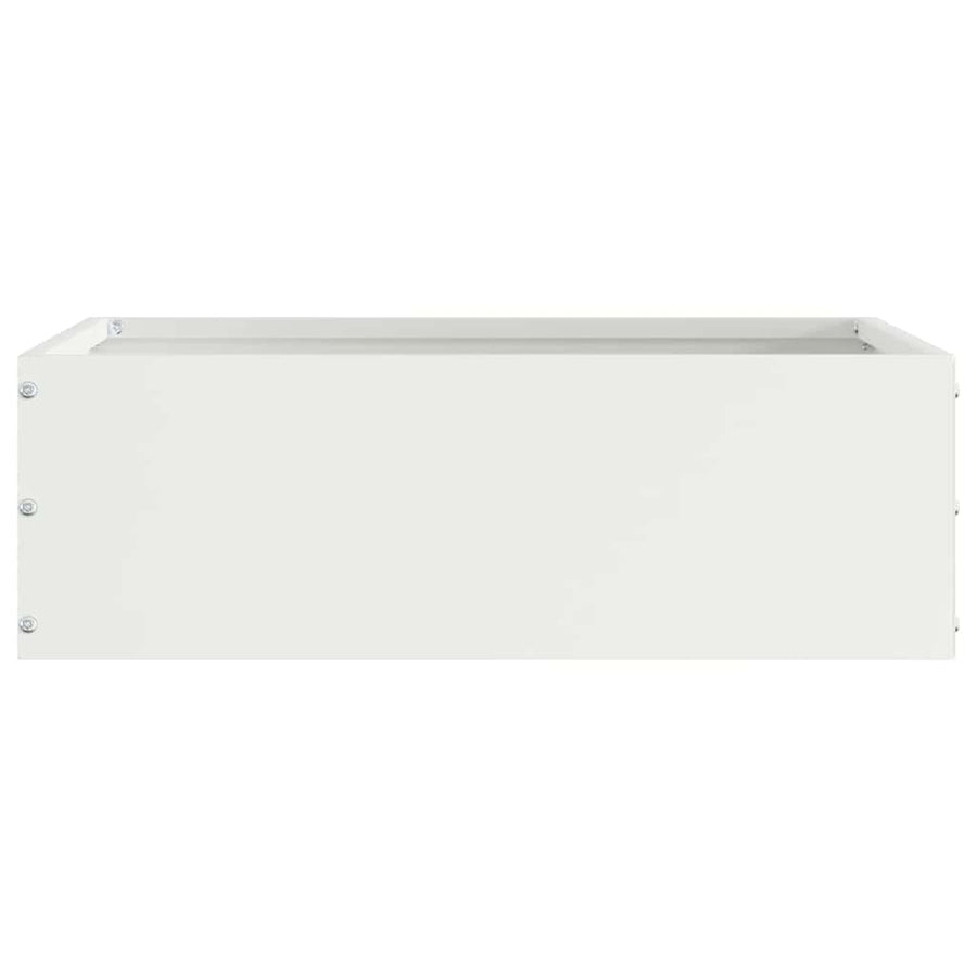 Tuinrand 6 pcs Wit 40 x 40 x 13 cm Staal
