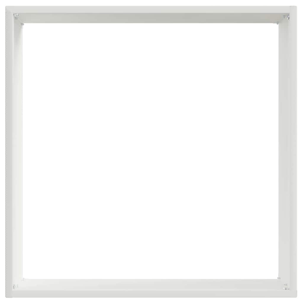 Tuinrand 6 pcs Wit 40 x 40 x 13 cm Staal