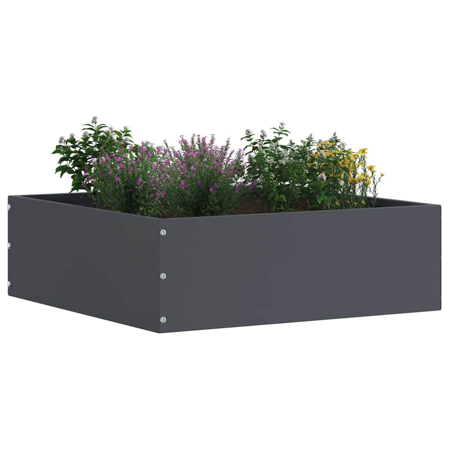 Tuinrand Antraciet 40 x 40 x 13 cm Staal