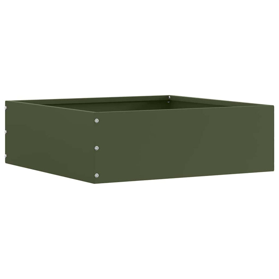 Tuinrand Olijf Groen 40 x 40 x 13 cm Staal