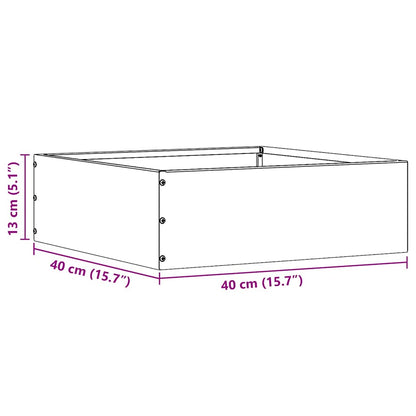 Tuinrand Zilver 40 x 40 x 13 cm Roestvrij staal