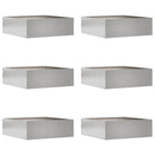 Garden Edging 6 pcs Silver 40 x 40 x 13 cm Stainless steel