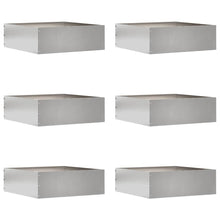 Tuinrand 6 pcs Zilver 40 x 40 x 13 cm Roestvrij staal