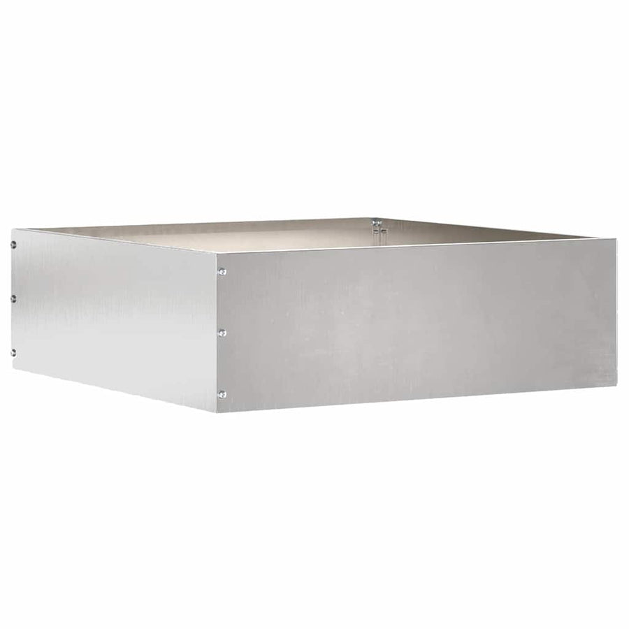 Tuinrand 6 pcs Zilver 40 x 40 x 13 cm Roestvrij staal