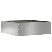 Tuinrand 40x40x13 cm zilver gegalvaniseerd staal