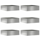 Garden Edging 6 pcs Silver 40 x 40 x 13 cm Galvanized steel