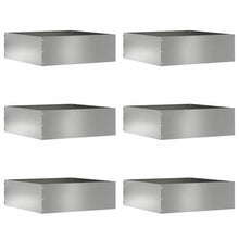 Tuinrand 6 pcs Zilver 40 x 40 x 13 cm Gegalvaniseerd staal