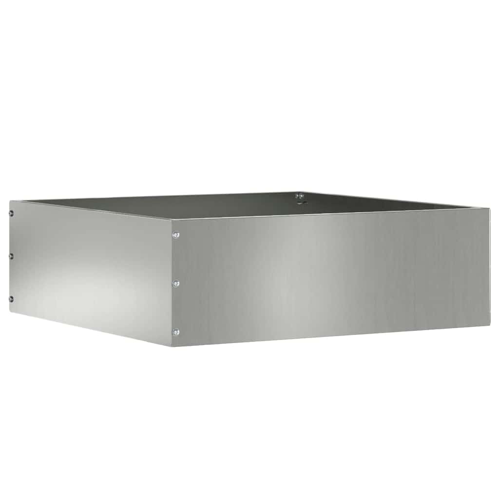 Tuinrand 6 pcs Zilver 40 x 40 x 13 cm Gegalvaniseerd staal
