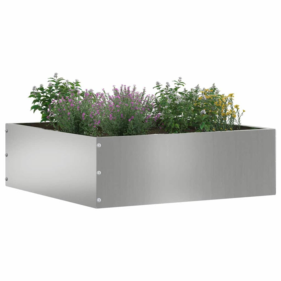 Tuinrand 6 pcs Zilver 40 x 40 x 13 cm Gegalvaniseerd staal