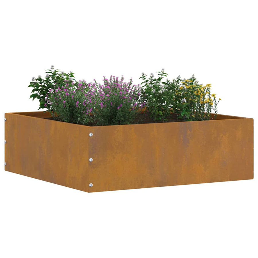 Tuinrand 6 pcs Roestig 40 x 40 x 13 cm Cortenstaal
