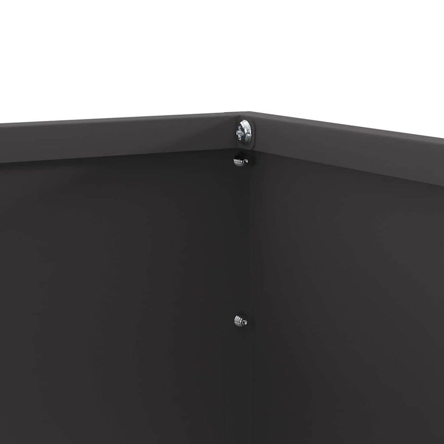 Tuinrand 6 pcs Zwart 50 x 50 x 13 cm Staal