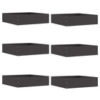 Garden Edging 6 pcs Black 50 x 50 x 13 cm Steel