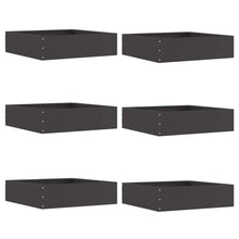 Tuinrand 6 pcs Zwart 50 x 50 x 13 cm Staal