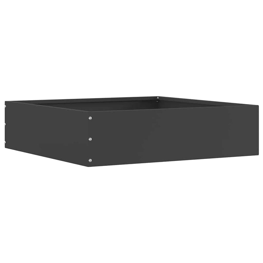 Tuinrand 6 pcs Zwart 50 x 50 x 13 cm Staal