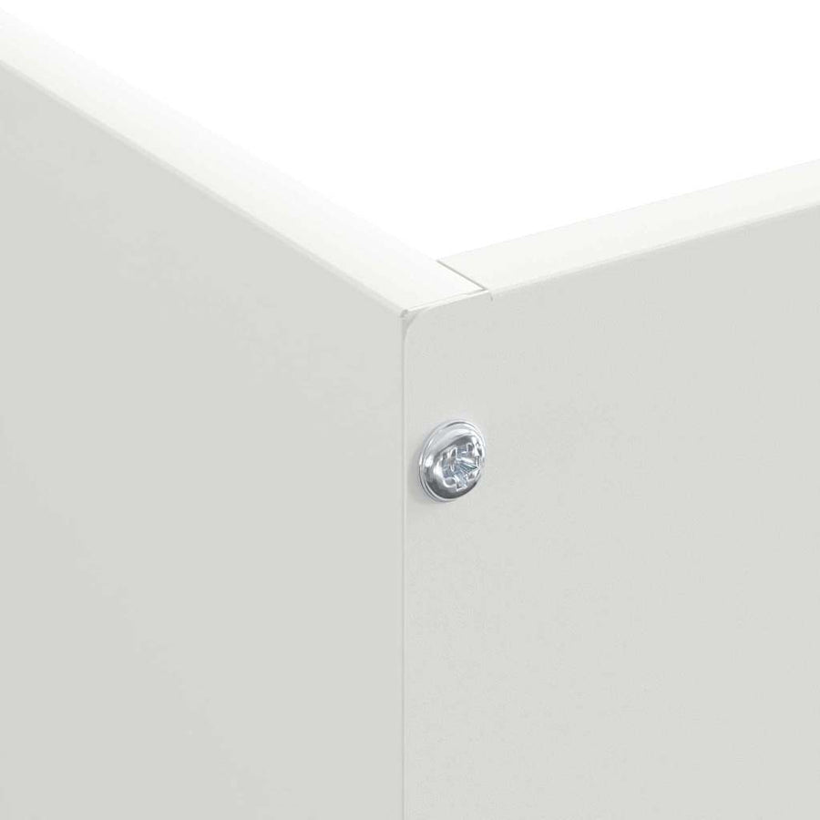 Tuinrand Wit 50 x 50 x 13 cm Staal