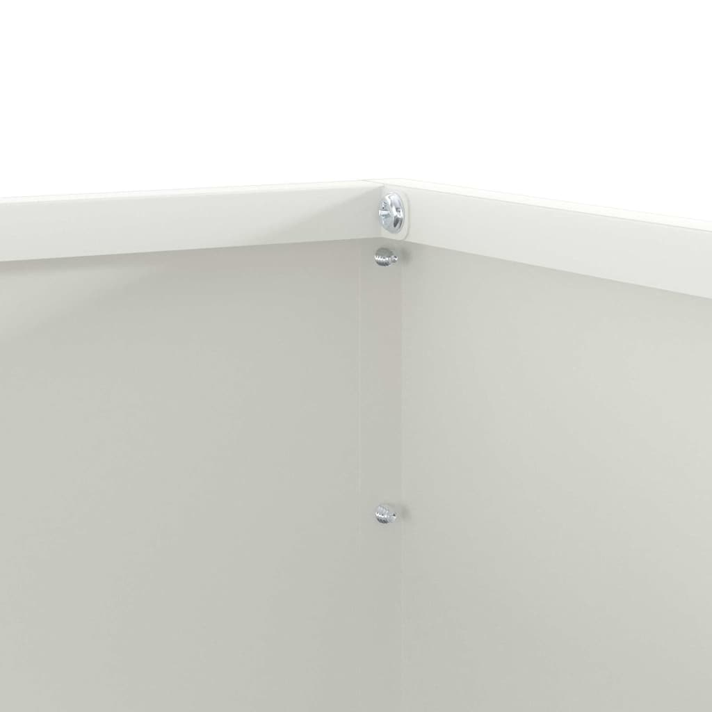 Tuinrand Wit 50 x 50 x 13 cm Staal