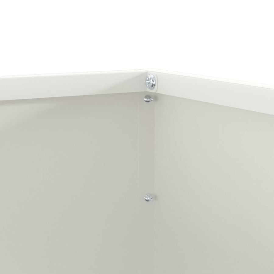 Tuinrand Wit 50 x 50 x 13 cm Staal