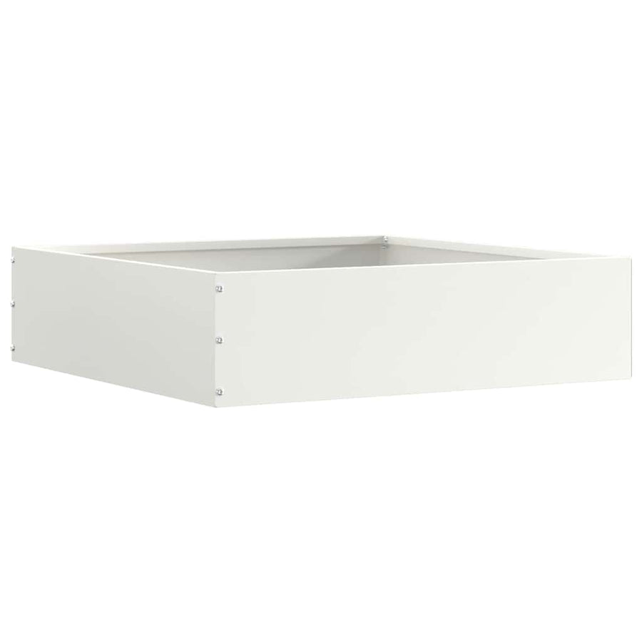Tuinrand Wit 50 x 50 x 13 cm Staal