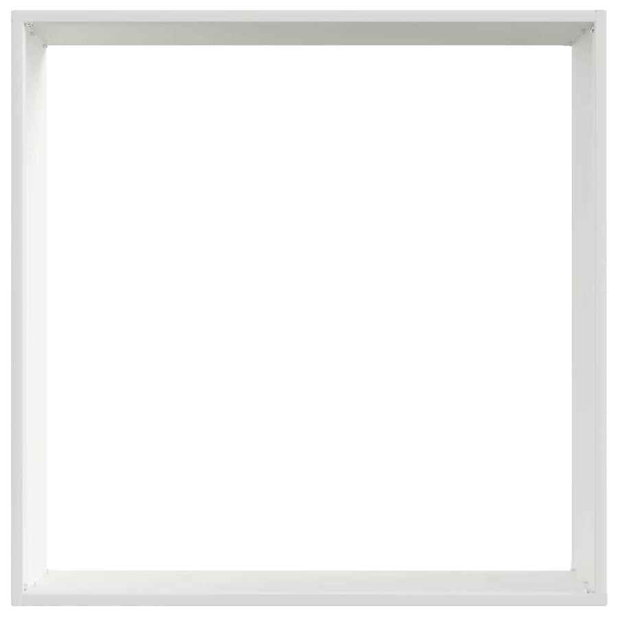 Tuinrand Wit 50 x 50 x 13 cm Staal
