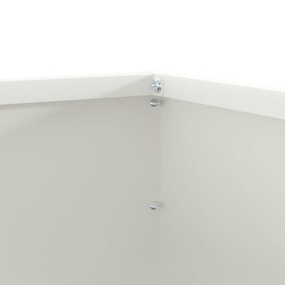 Tuinrand 6 pcs Wit 50 x 50 x 13 cm Staal